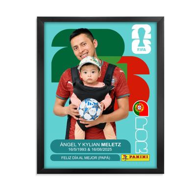 Cuadros con marco | Personalizados |  Cromo de Panini | Dia del Padre