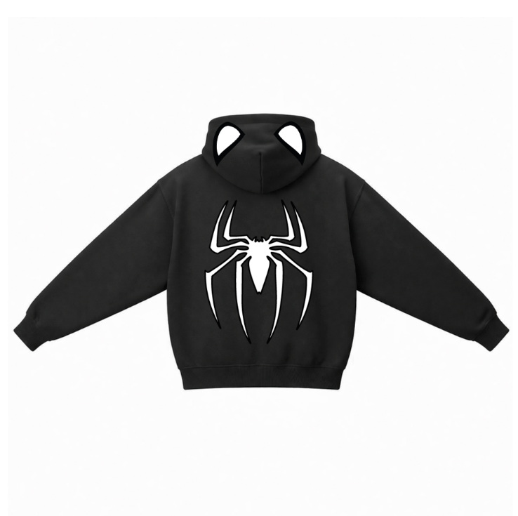 Sudadera con zipper | Negro | Spider-man| Araña
