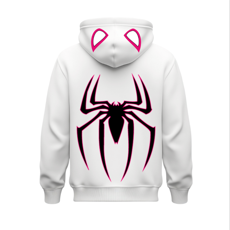 Sudadera con zipper | blanco| Spider-man| Capucha