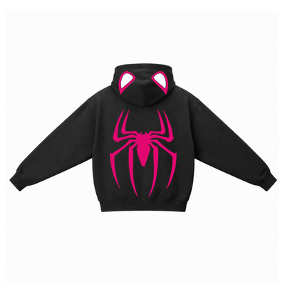 Sudadera con zipper | Negro | Spider-man| Espalda