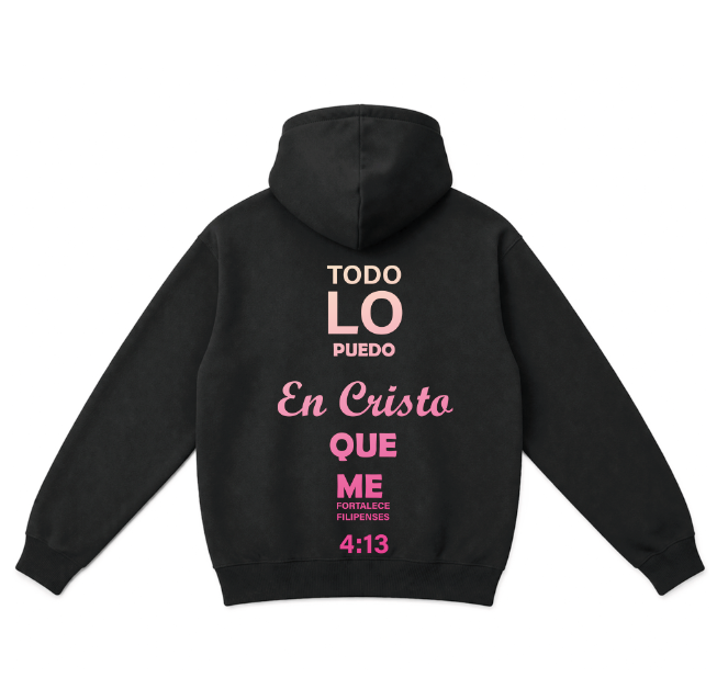 Sudadera negra| Cristiano| Frases| Biblico