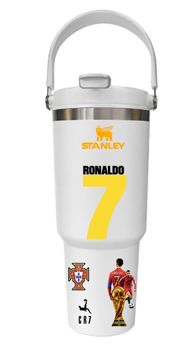 Vaso Térmico 1300ml | Blanco| CR7| Cristiano Ronaldo