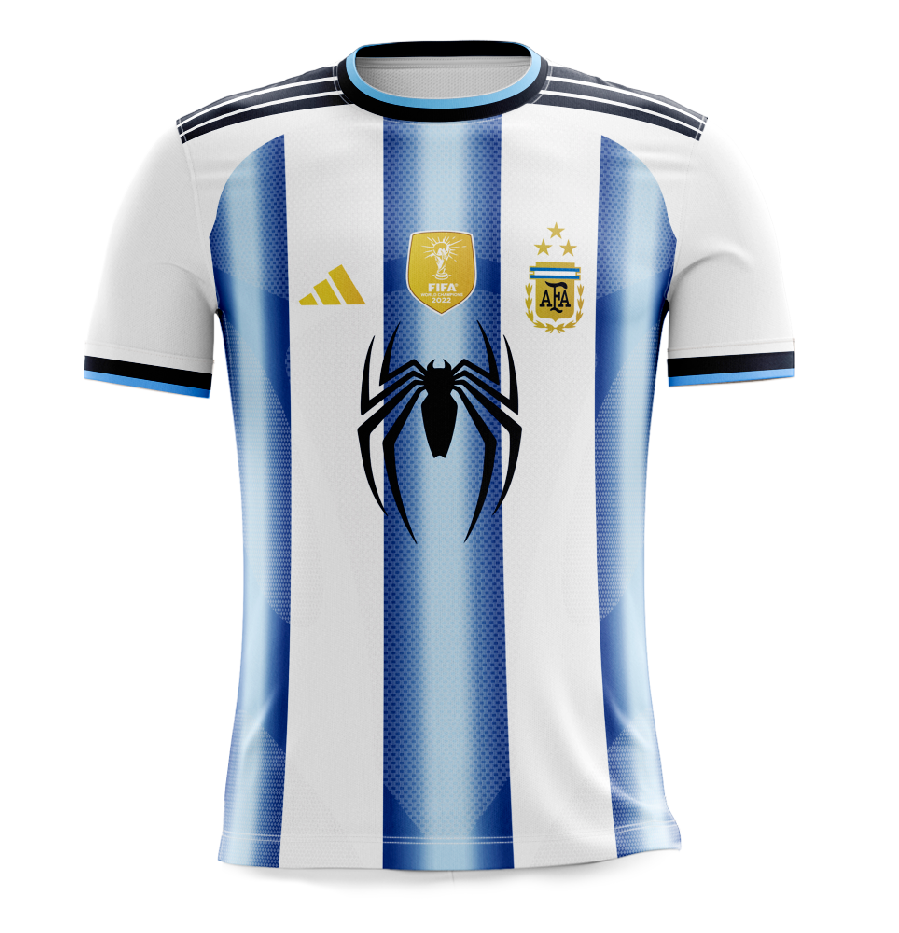 Uniforme Deportivo | Camisola Full Sublimación | Argentina x Spider-Man | 2026