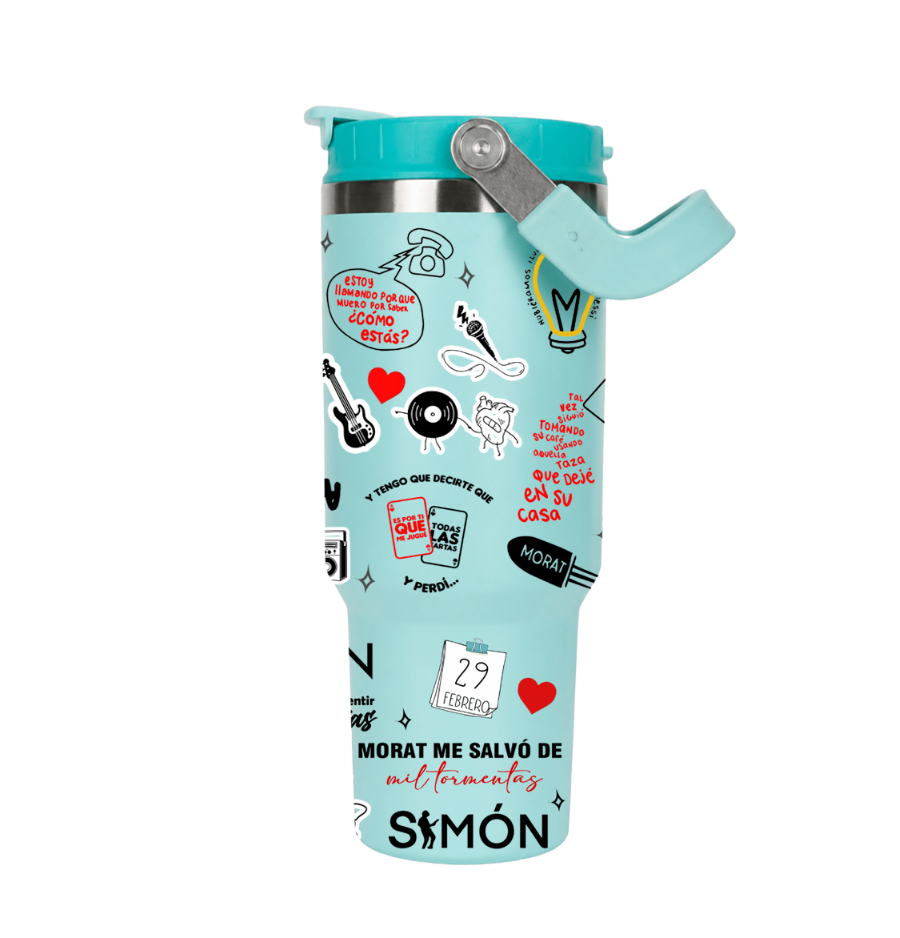 Vasos Térmico 1300ml | Celeste | Morat | Lo mejor de Morat | figuritas 2