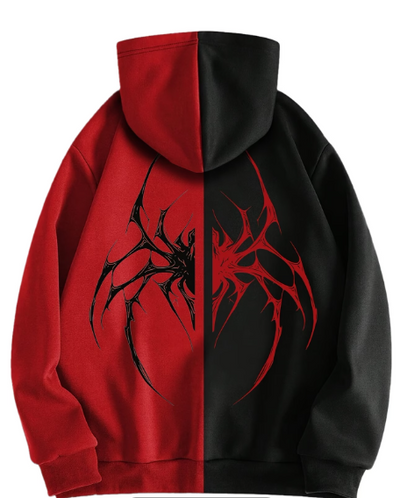 Sudadera | Rojo y negro| Hombre Araña | spider man | Estampado de Araña
