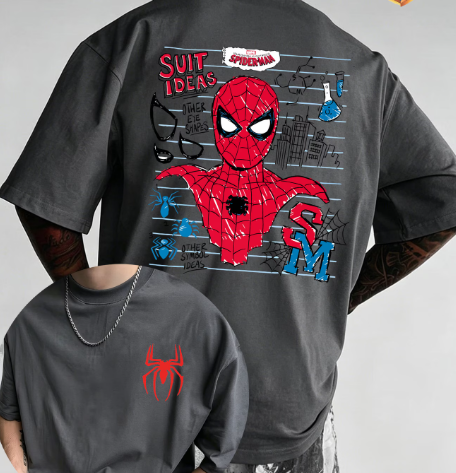 Playera | Gris  | Hombre araña | spiderman | Festividad