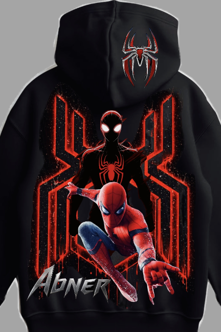 Sudadera | negro | Hombre Araña | Spider man | Abner unico