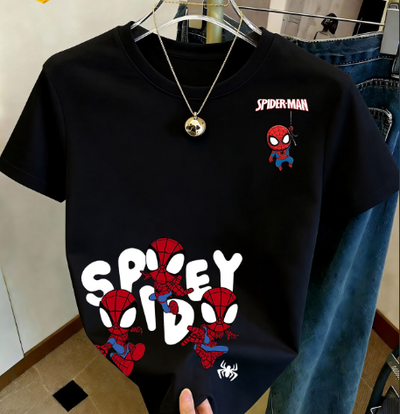 Playera | negro  | Hombre araña | spiderman | otoño