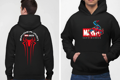 Sudadera | Negro | Hombre araña | spider man | Hooded