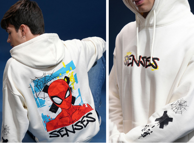 Sudadera | Blanco | Hombre araña | spider man | senses Hoodie