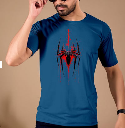 Playera | azul  | Hombre araña | spiderman | Spider-Man| Graphic Printed Short Sleeves T-shirt