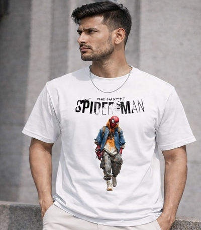Playera | Blanco | Hombre araña | spiderman | estilo unico
