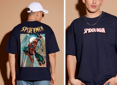Playera | azul | Hombre araña | spiderman | diseño comic
