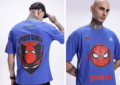 Playera | azul | Hombre araña | spiderman | Spider sense elegante