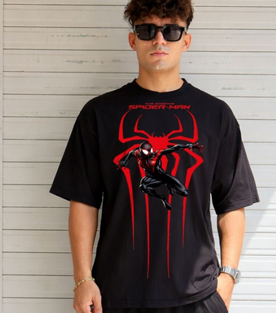Playera | negro | Hombre araña | spiderman | Logo top elegante