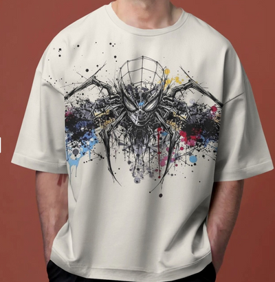 Playera | blanco | Hombre araña | spiderman | Estampado busto roto