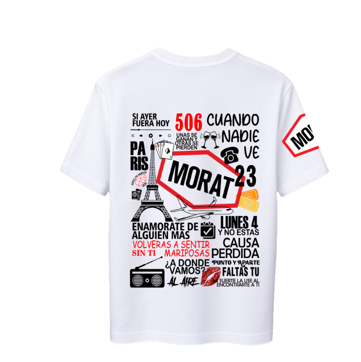 Playera| Blanca |Corazón| Morat