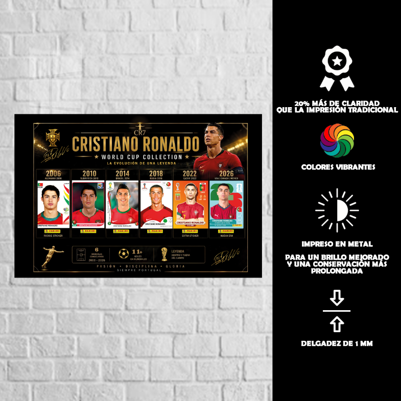 Cuadro Metálico Personalizado | Mundialista 2026| CR7