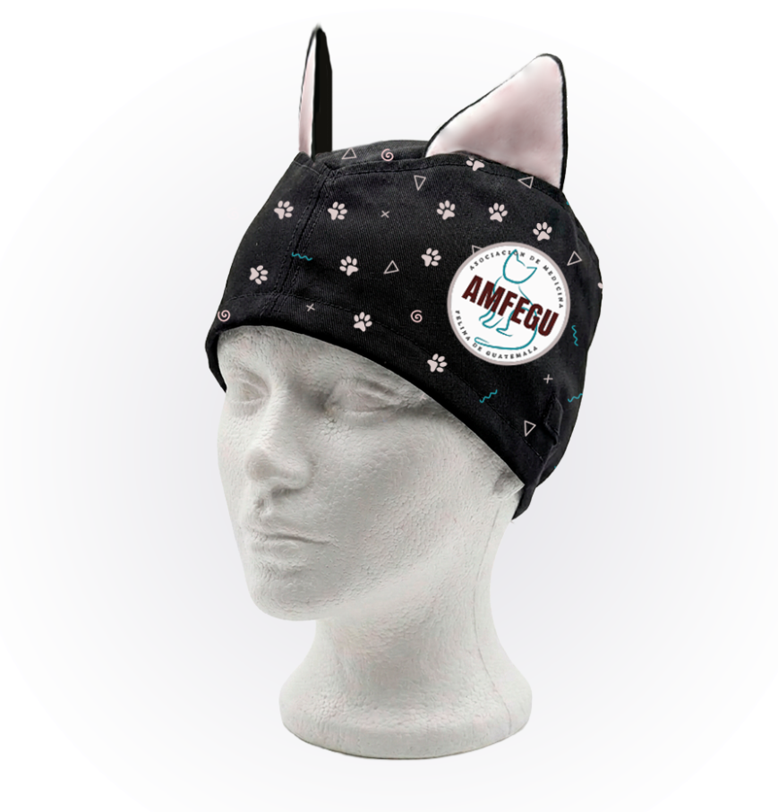 Gorro Quirurgico  | Patrón Patitas | Con orejas | AMFEGU (Copia)