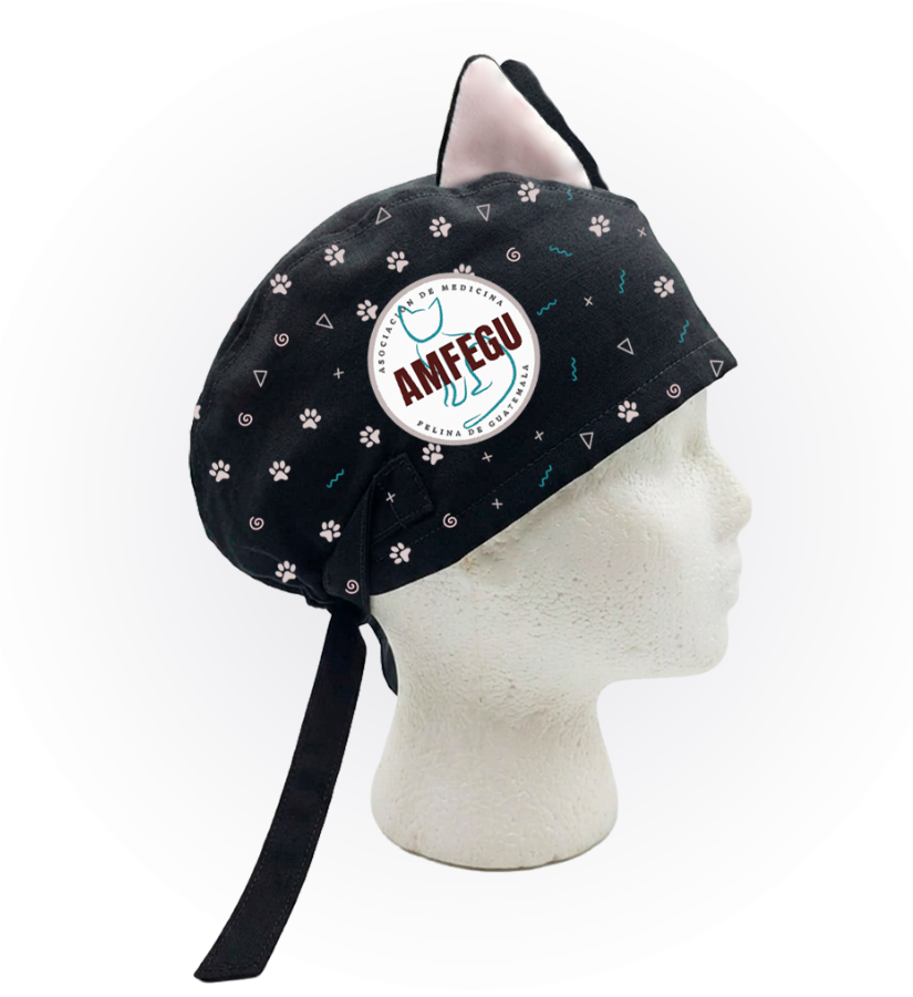 Gorro Quirurgico  | Patrón Patitas | Con orejas | AMFEGU (Copia)