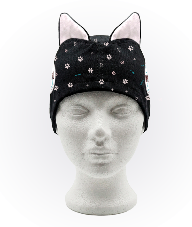 Gorro Quirurgico  | Patrón Patitas | Con orejas | AMFEGU (Copia)