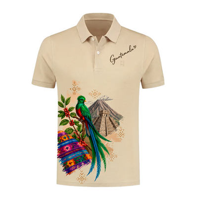 Playera Polo | Personalizada | Beige| Guatemala