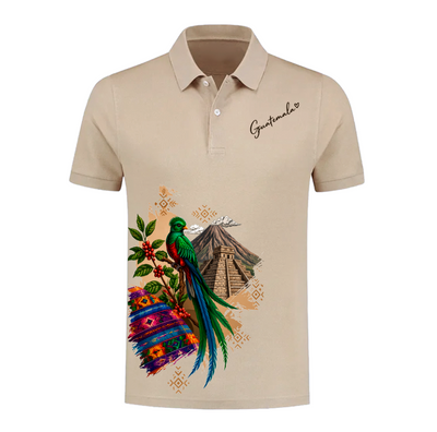 Playera Polo | Personalizada | Beige| Guatemala