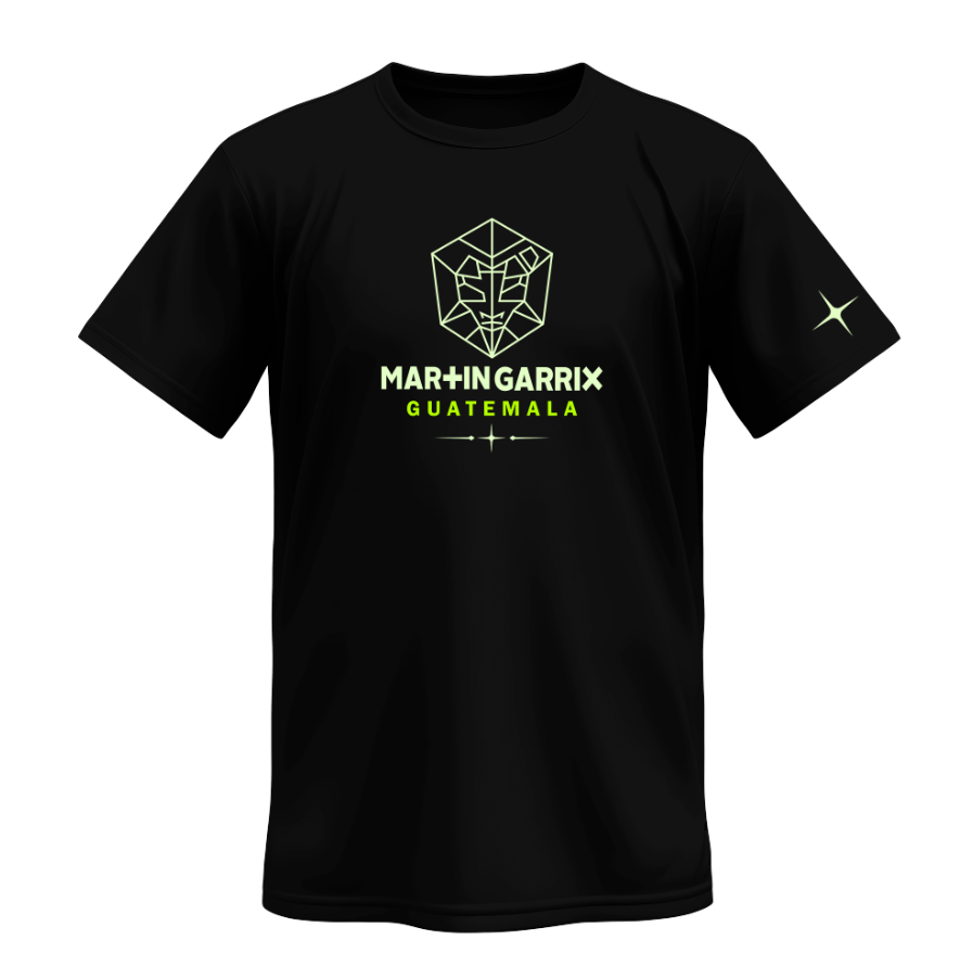 Playera Personalizada |Negro| Fluorescente | Brilla en la obscuridad | Martin Garrix