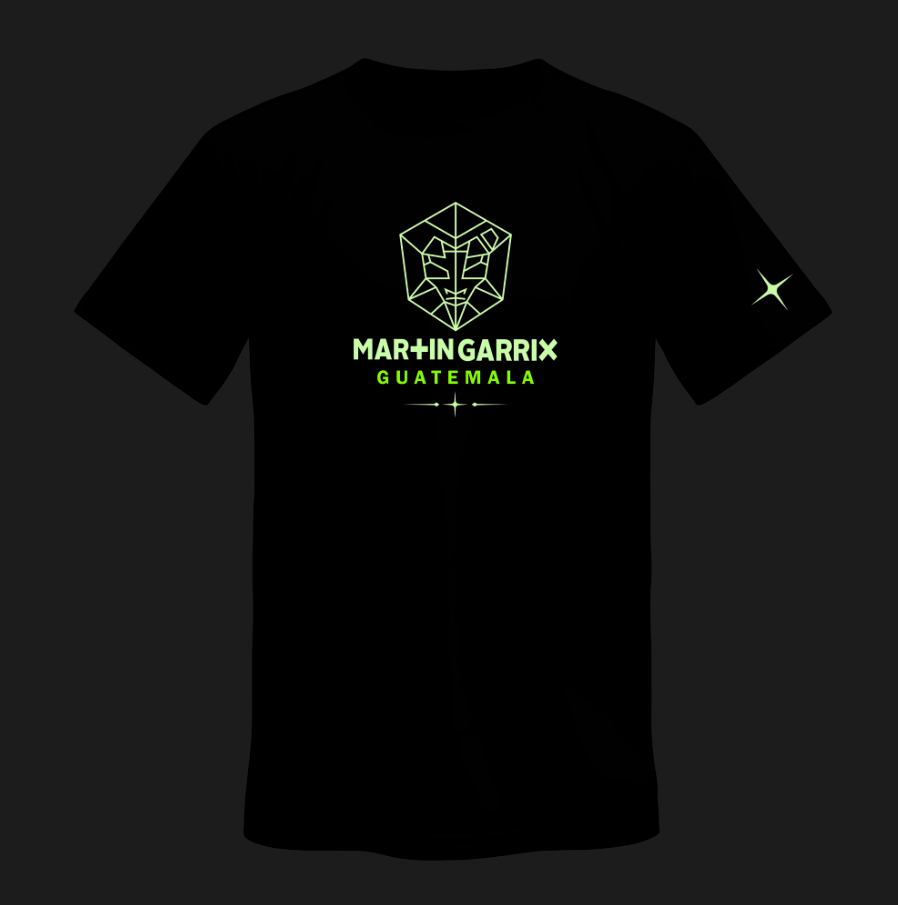 Playera Personalizada |Negro| Fluorescente | Brilla en la obscuridad | Martin Garrix