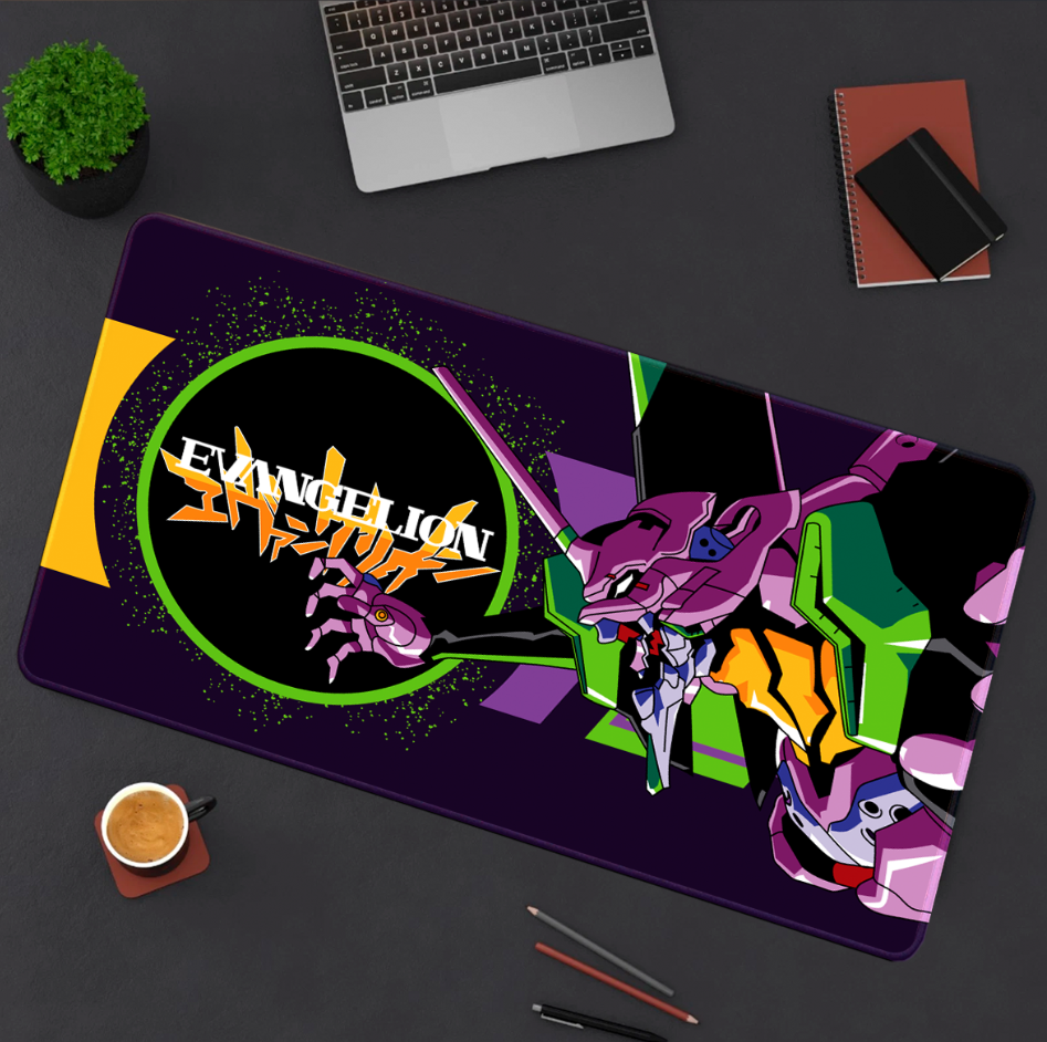 Mouse Pad Gamer | Neon Genesis Evangelion | Morado/verde