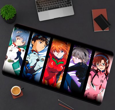 Mouse Pad Gamer | Neon Genesis Evangelion | Pilotos