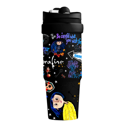 Vasos Térmico 900ml | Negro | Coraline y la puerta secreta