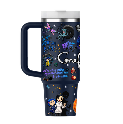 Vaso Térmico 1300ml | Azul Marino | Coraline y la puerta secreta
