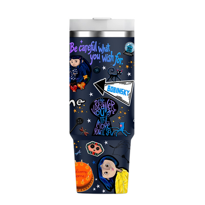 Vaso Térmico 1300ml | Azul Marino | Coraline y la puerta secreta