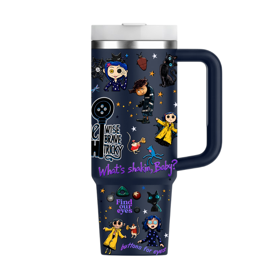 Vaso Térmico 1300ml | Azul Marino | Coraline y la puerta secreta
