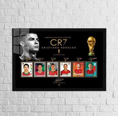 Cuadro Metálico| Personalizado | CR7 | Cristiano Ronaldo | Leyenda Mundiales