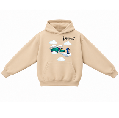 Sudadera | Beige | Junior H | Sad Boyz | Collage | MUSICA <3