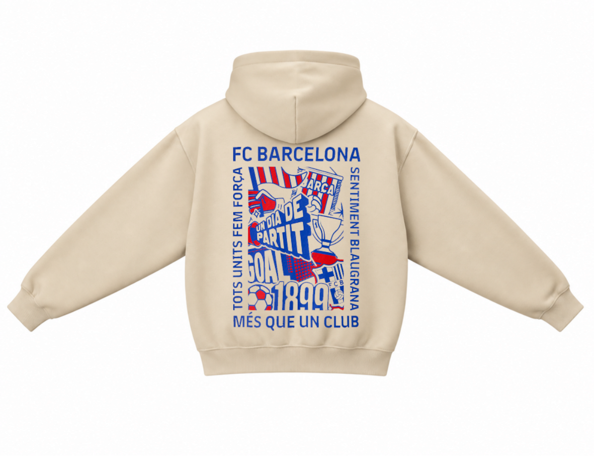 Sudadera | Beige | Barcelona |  F.C. Barcelona Tech