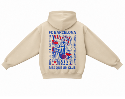 Sudadera | Beige | Barcelona |  F.C. Barcelona Tech