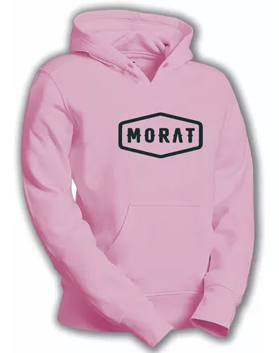 Sudadera Rosa Con Gorro De Morat Logo