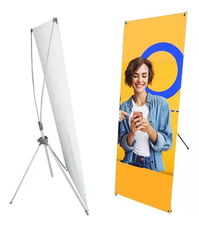 Display tipo X ajustable para negocios 100 cms x 200 cms