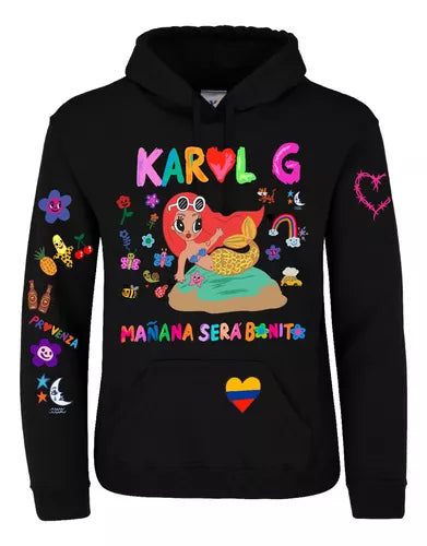 Sudadera Karol G | Negro | Mañana Será Bonito