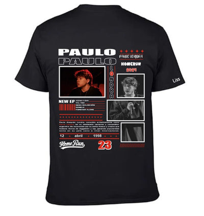 Playera Personalizada | Paulo Londra |Negro| Homerun 2024