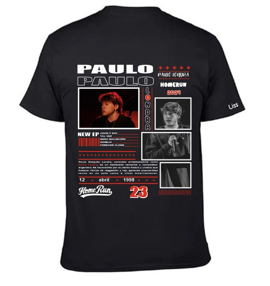 Playera Personalizada | Paulo Londra |Negro| Homerun 2024
