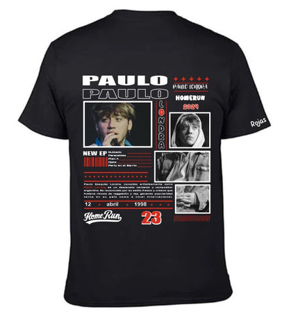Playera Personalizada | Paulo Londra |Negro | Homerun 2024 | Nublado