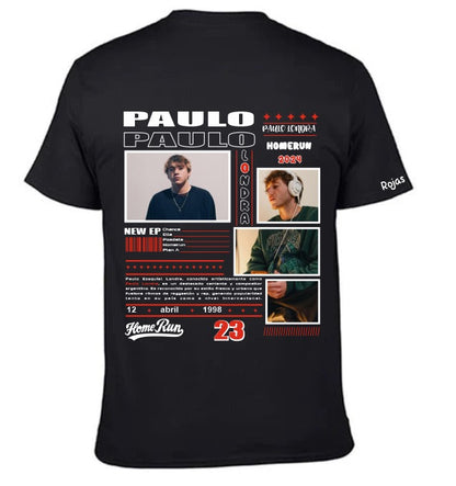 Playera Personalizada | Paulo Londra |Negro | Homerun 2024 | Chance