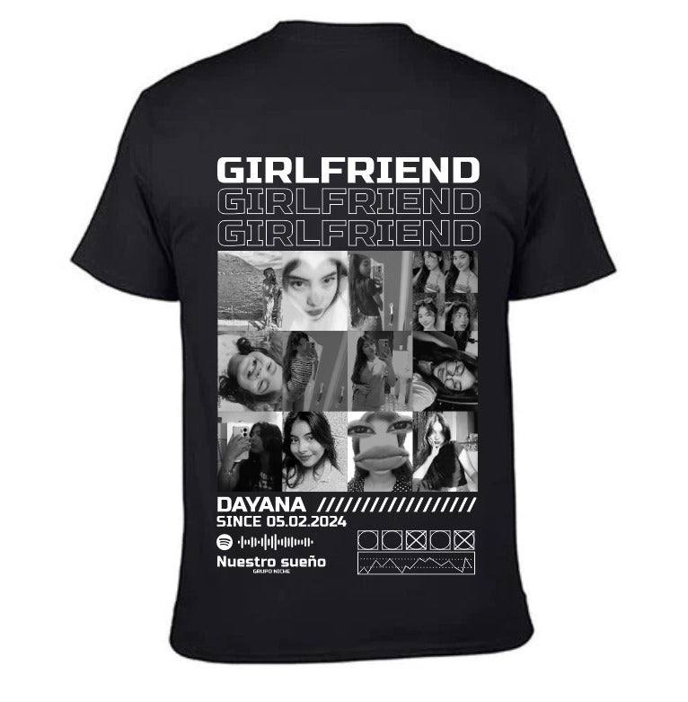 Playera negra| Girlfriend | Dayana