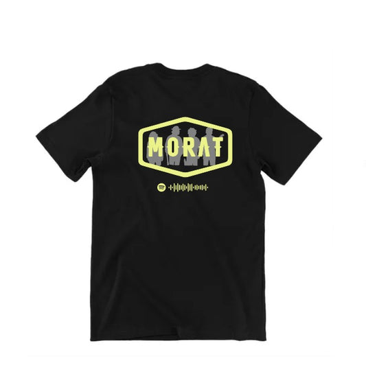 Playera Personalizada | Fluorescente | Brilla en la obscuridad | Negro| Vector | Código Spotify Salir Con Vida