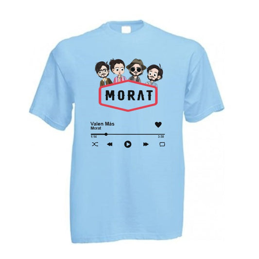 Playera Personalizada | Celeste | Morat | Valen Más | Spotify