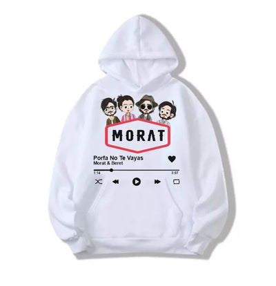 Sudadera Morat y Beret | Blanco | Spotify | Porfa No Te Vayas